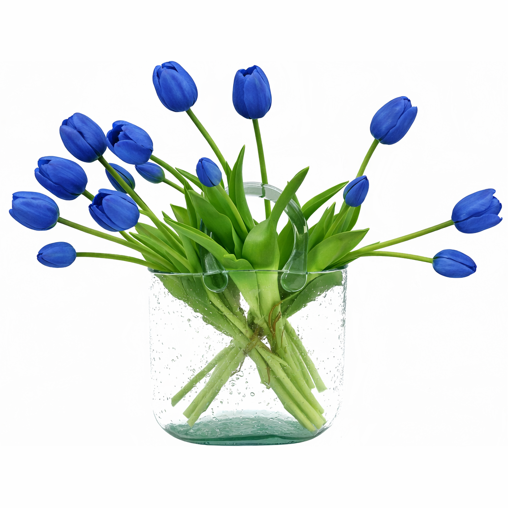 Artificial Tulips Flowers, Real Touch Latex Bouquet,Easter-ready Spring Décor