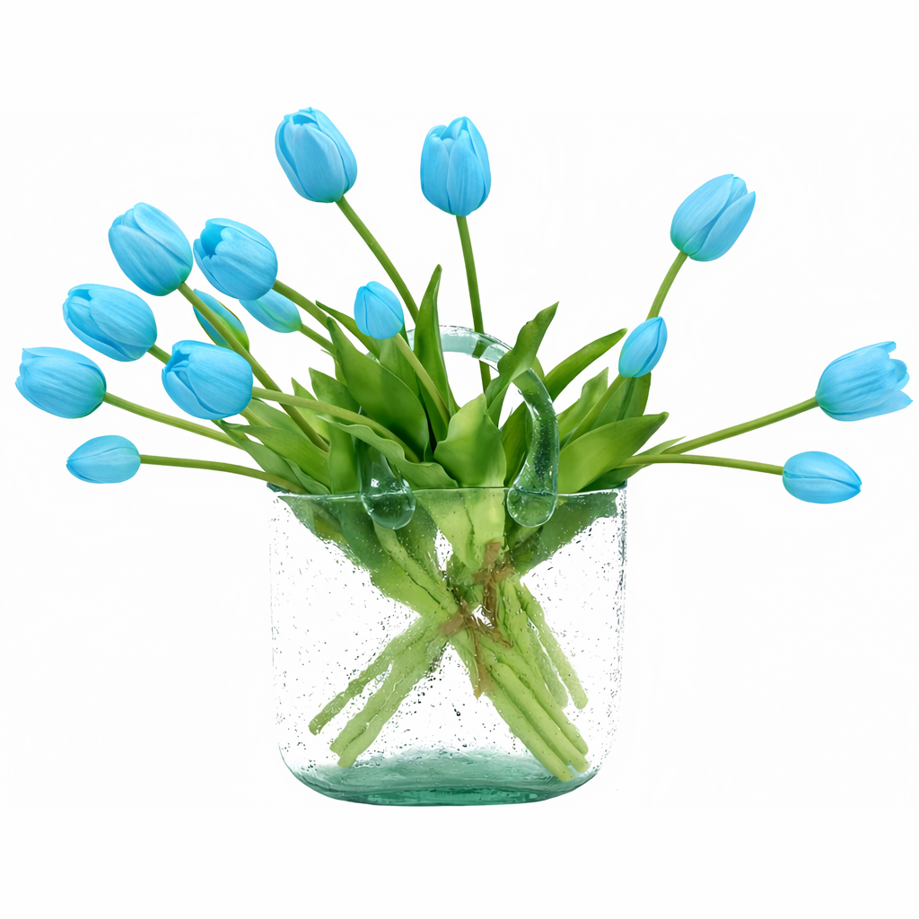 Artificial Tulips Flowers, Real Touch Latex Bouquet,Easter-ready Spring Décor